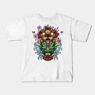 Japanese monster eating oni Kids T-Shirt